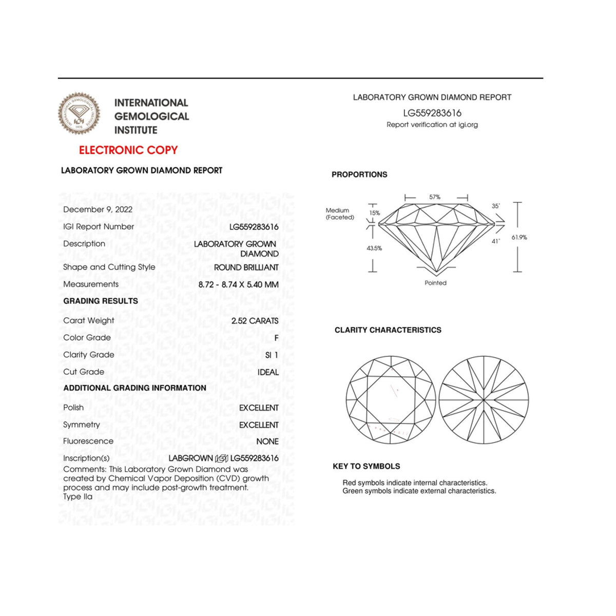 Boucles d'oreilles clous classiques à 4 griffes en or blanc 14 carats, serties de diamants de laboratoire ronds taille brillant de 5,00 carats (couleur F-G, pureté SI1) certifiés IGI, avec fermoirs à vis