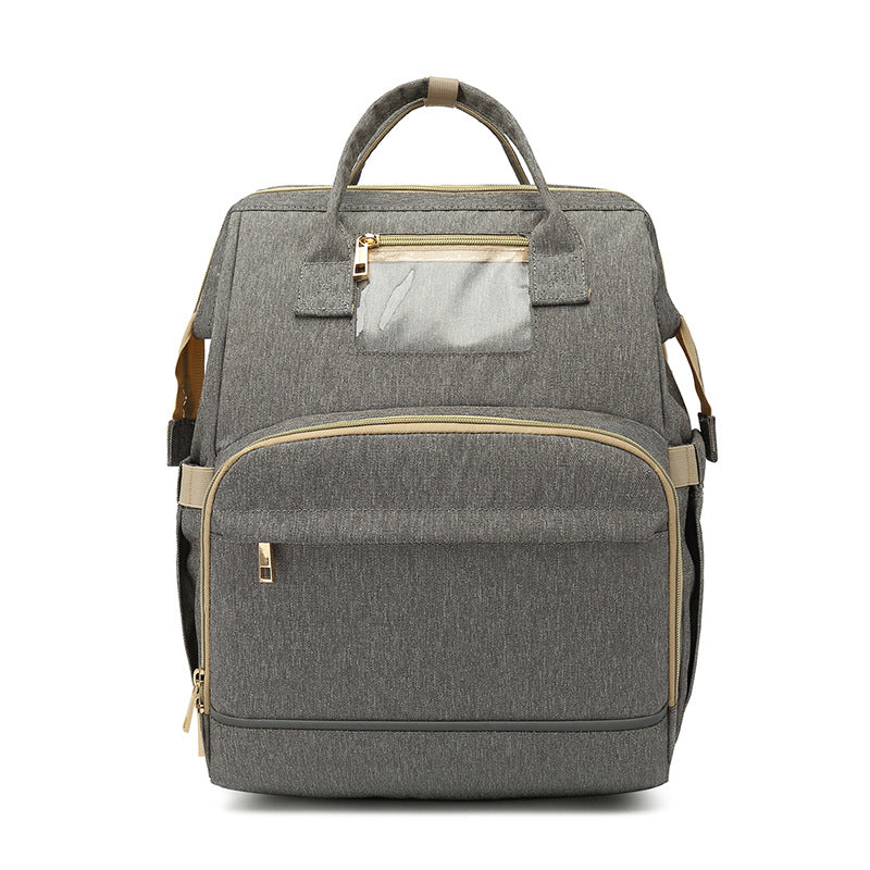 Large Capacity Mother and Baby Bag with Folding Crib