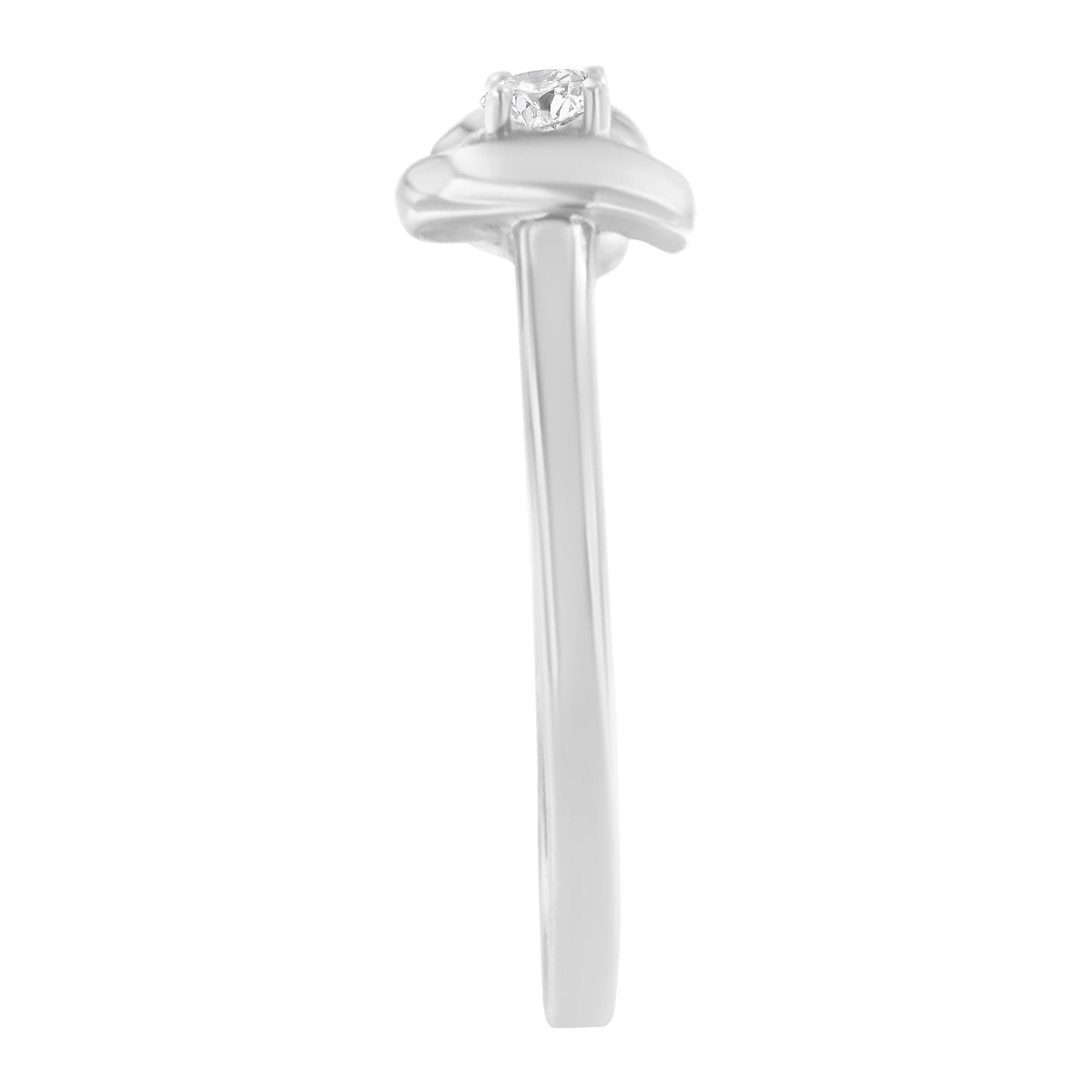 Bague de Fiançailles en Or Blanc 10K et Diamant (1/10 Cttw, Couleur H-I, Clarté SI2-I1) - Taille 6