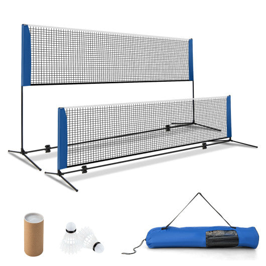 Soporte de red de bádminton ajustable de 10/14 pies con bolsa de transporte portátil - 10 pies