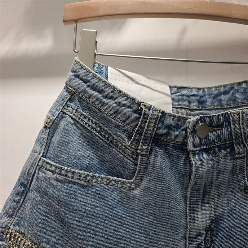 2023 Summer High-Waisted Ripped Denim Shorts for Women