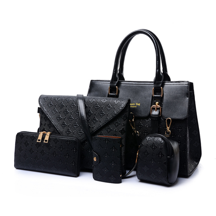 Diamond Pattern Five-Piece Mother and Child Bag Set