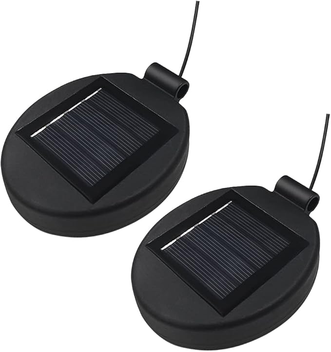 Solar Lantern Light Replacement Top for Flower Light ,LED Solar Panel Lantern Lid Replacement Part for Outdoor Flower DIY Garden Patio Decor (2PCS)