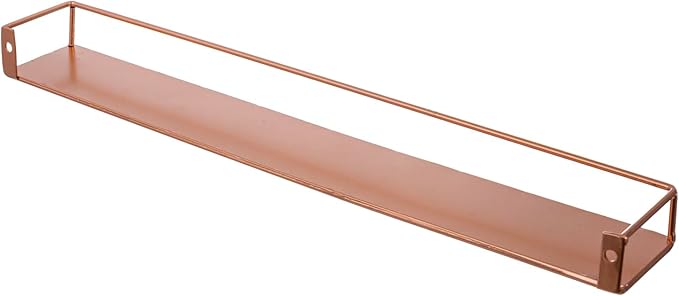 MyGift Modern Copper Metal Wall Mounted Display Racks, Set of 3