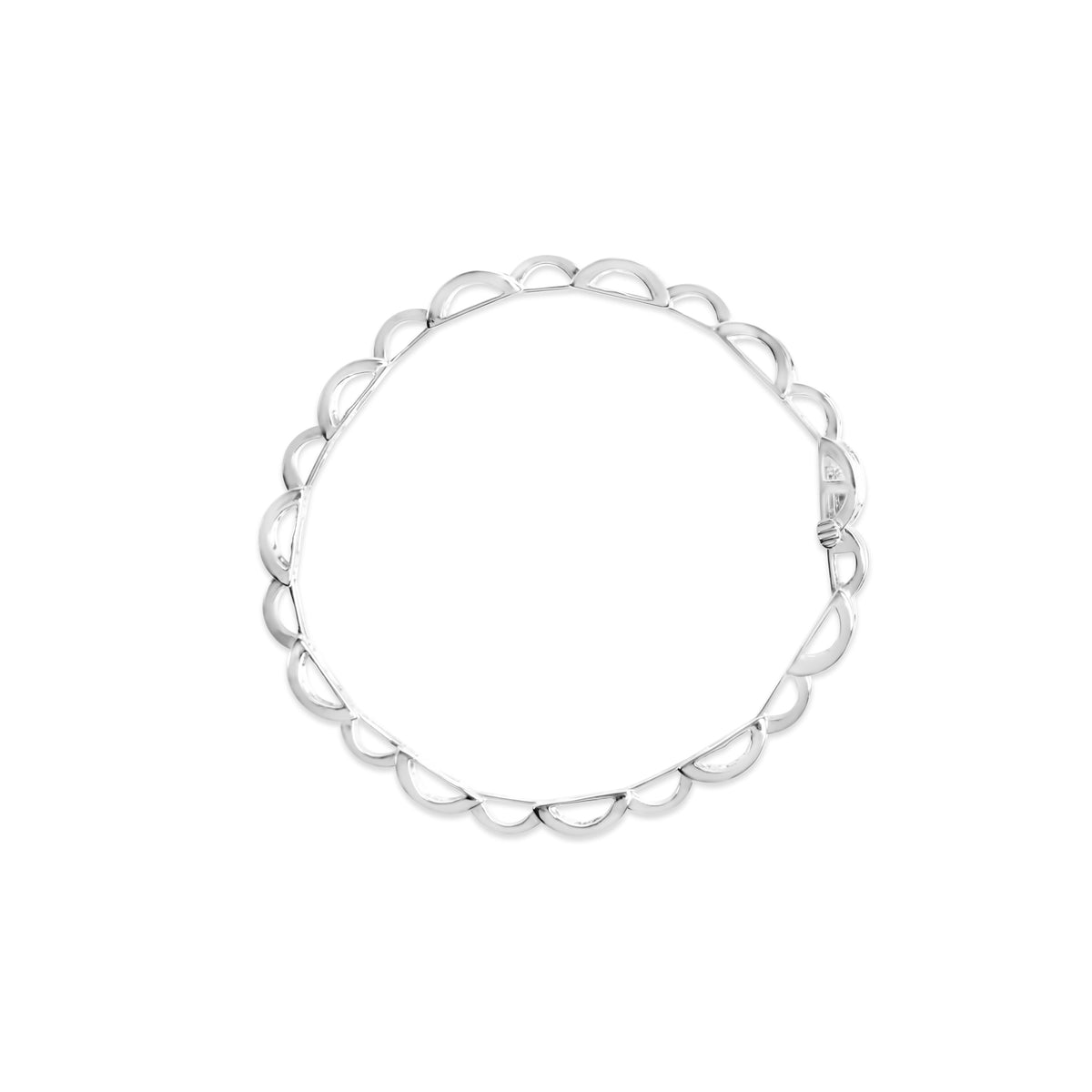 Bracelet tennis en or blanc 14 carats avec diamants princesse sertis invisibles alternés de 1,0 carat (couleur I-J, pureté I1-I2) - 7,25"