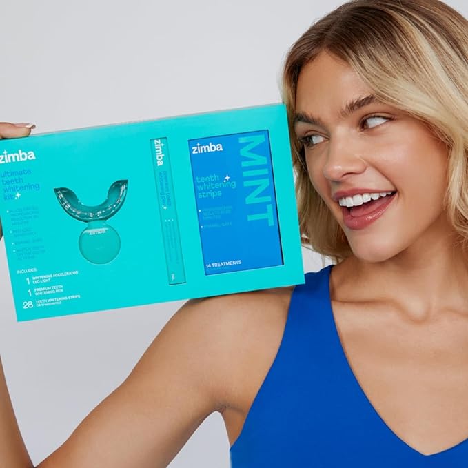 New Zimba Ultimate Whitening Kit | Cordless LED Accelerator Light, Whitening Strips, and Whitenig Pen