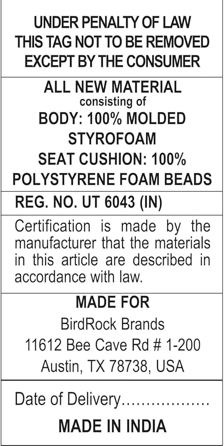 BIRDROCK HOME Bud Pouf Foot Stool Ottoman - Knit Bean Bag Floor Chair - Cotton Braided Cord - Great for The Living Room, Bedroom and Kids Room - Small Furniture