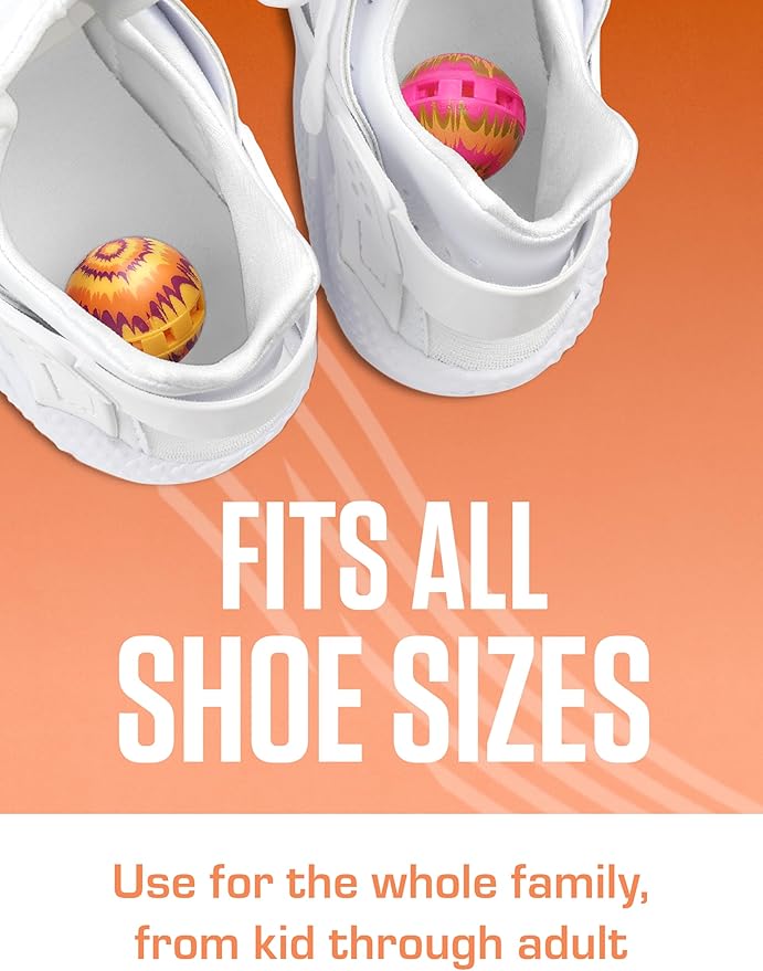Sneaker Balls Odor-Fighting Shoe Fresheners, Eliminates Unpleasant Smells, Perfect For Sneakers, Gym Bags, Gear Bags, Drawers, Lockers, And More!, Fireside X-Mas, 6 Pack
