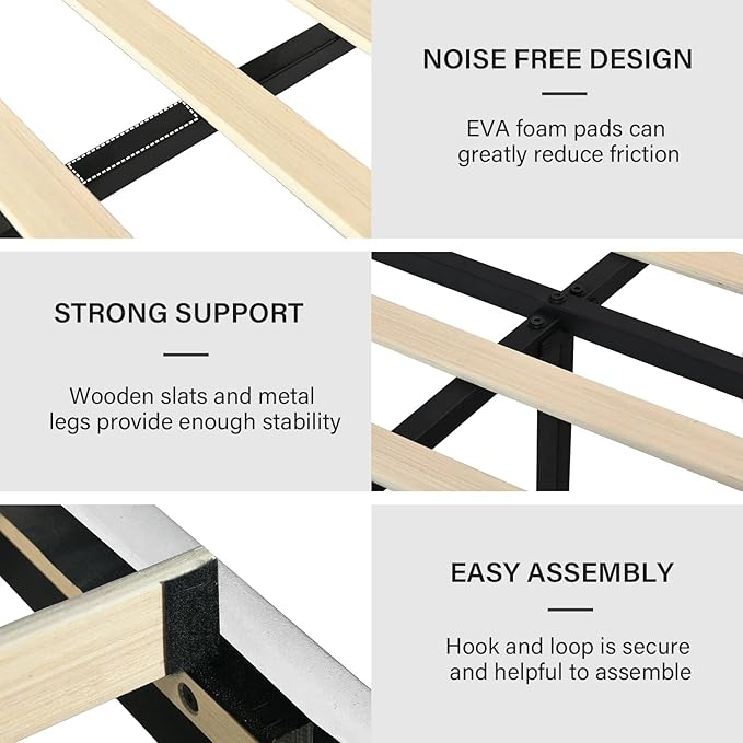 Twin Bed Frame, Velvet Upholstered Platform Bed with Vertical Channel Tufted Headboard and Footboard, No Box Spring Required, Easy Assembly, White