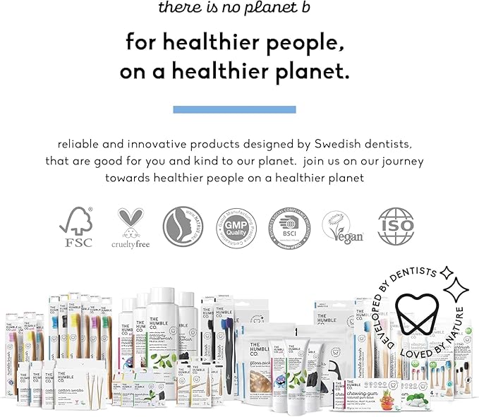 The Humble Co. Advanced Whitening Strips – Sensitive Teeth Whitening Strips, Enamel Safe and Peroxide Free for Sensitive Teeth, Vegan and Cruelty Free (14 Treatments, 28 Count)