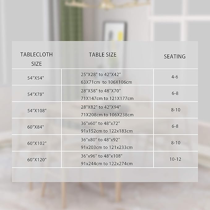 sancua Rectangle Tablecloth - 90 x 156 Inch - Water Resistant Spill Proof Washable Polyester Table Cloth, Decorative Fabric Table Cover for Dining Tables, Buffet Parties and Camping, Grey