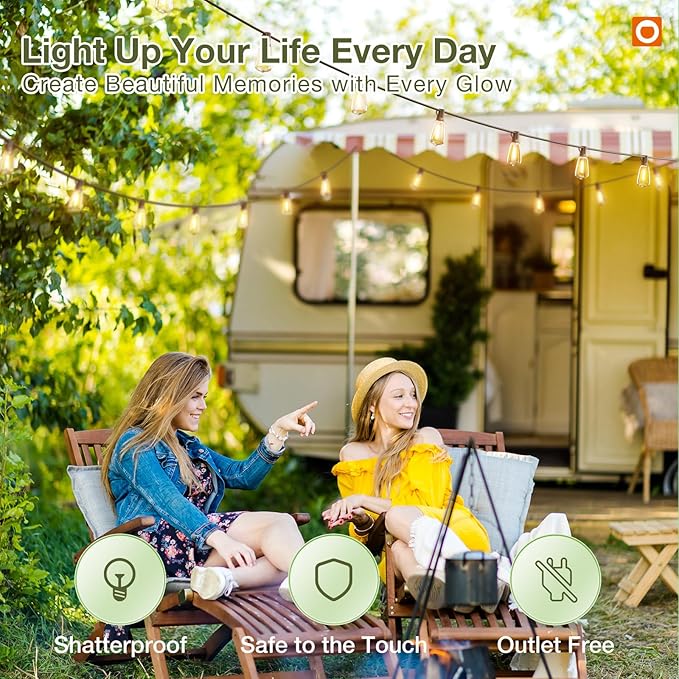 addlon 78(72+6) FT Solar String Lights Waterproof,Patio Lights Solar Powered with Remote & USB Port 3 Lighting Modes 24+2 LED Shatterproof Bulbs Outdoor Lights for Camping Backyard Garden