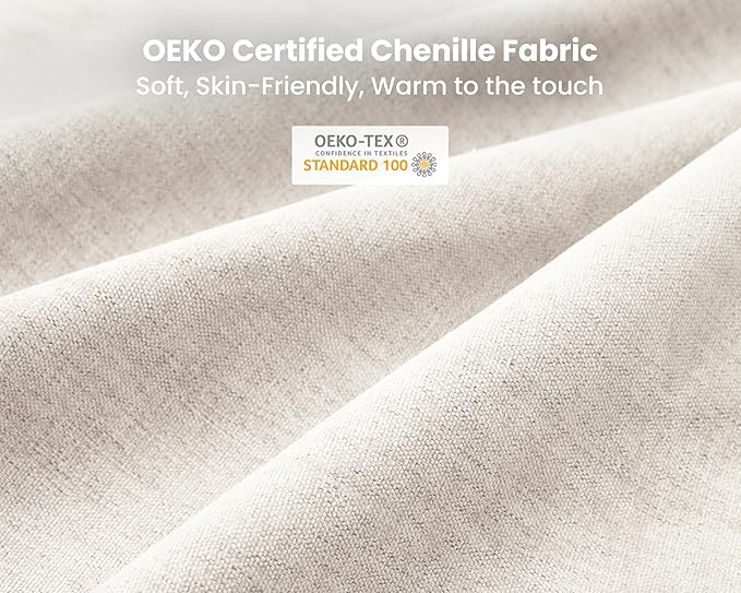 Oversized Modular Sofa, Extra Deep Cloud Chenille Sectional Couch with Ottoman Chaise, Fluffy Chenille 2 Seater Sofa Bed for Living Room, Villa (Sofa Bed 4 Seater, Chenille White)