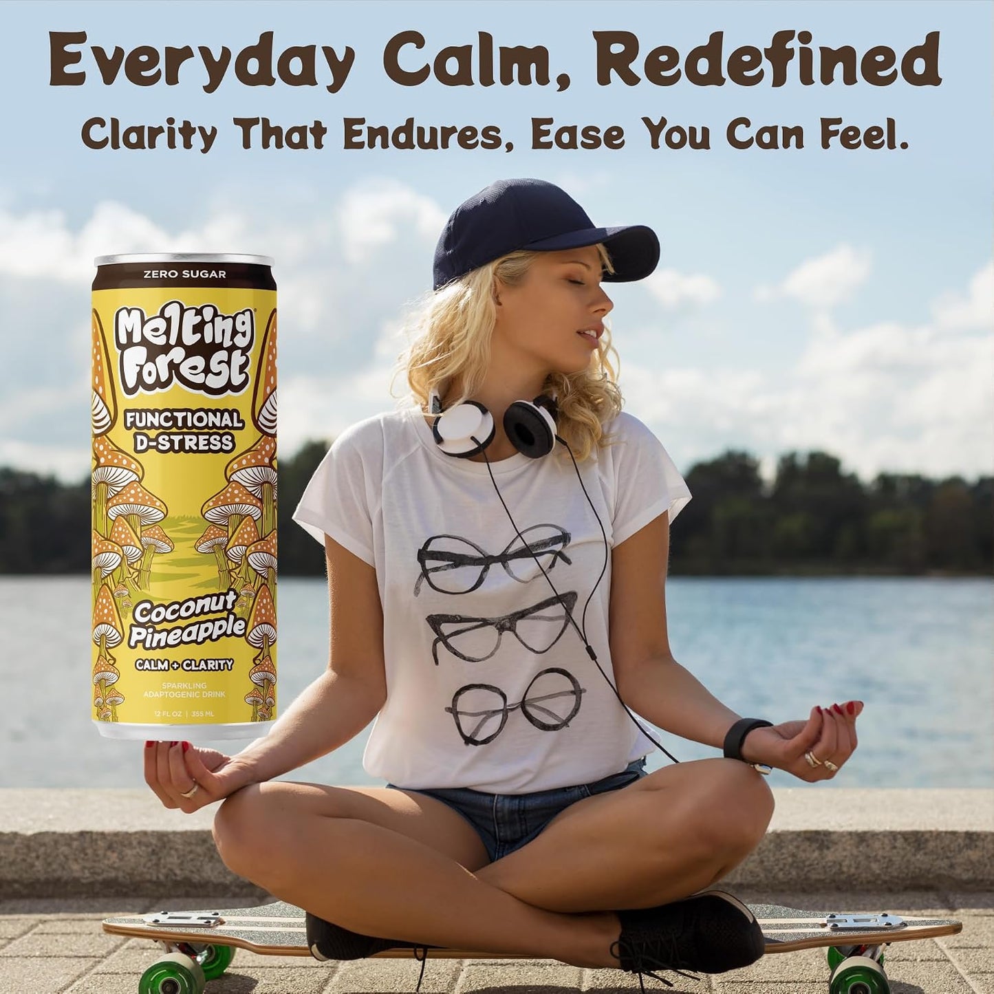Mushroom D-Stress Drink 12 pack - Coconut Pineapple