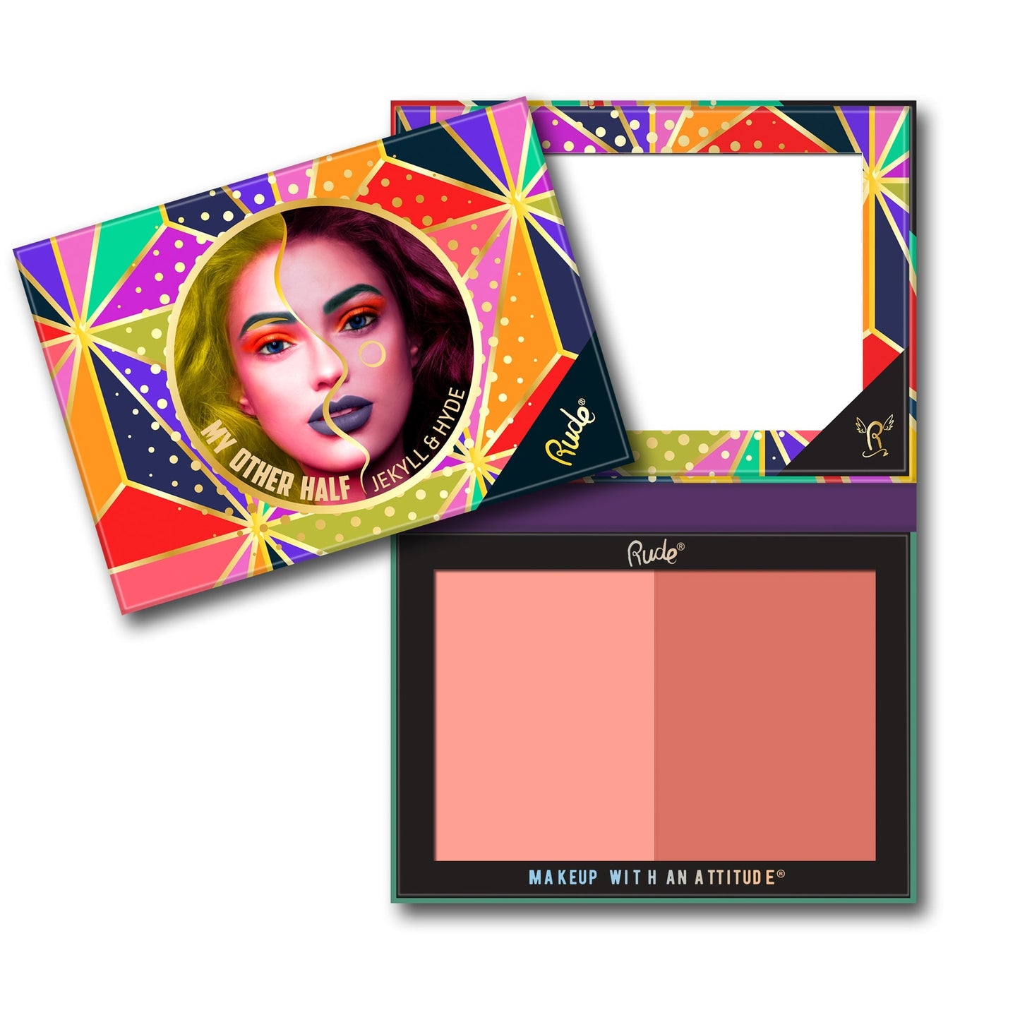 RUDE My Other Half Duo Shade Face Palette - Jekyll & Hyde