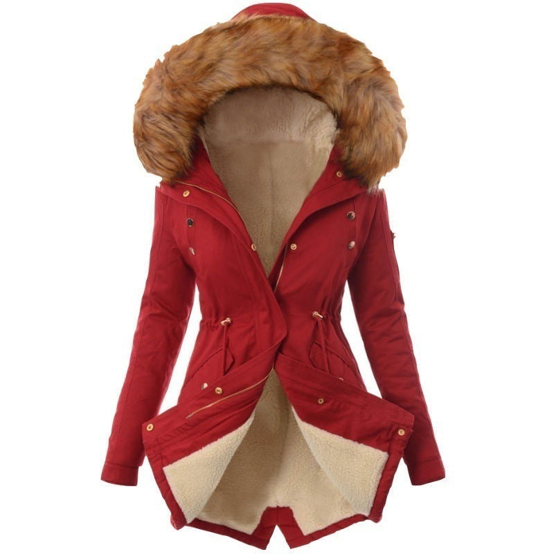 Slim Warm Hooded Padded Jacket for Women