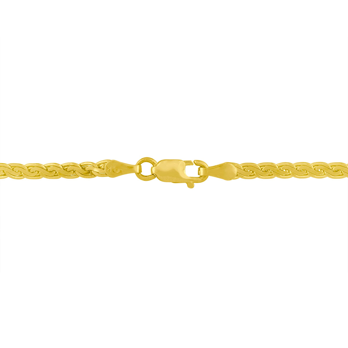 Collier avec pendentif en or jaune et blanc 14 carats serti de diamants taille princesse 1/4 Cttw en forme de « V », chaîne de 45 cm (couleur H-I, pureté SI2-I1)