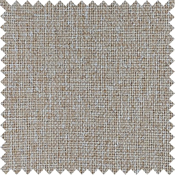 Macochico Pinch Pleated Blackout Curtains 102 Inches Long 100% Light Blocking Sand Beige Linen Drapes for Bedroom Living Room Farmhouse Shabby Chic Burlap Curtains with Tieback 72”Wx102”L 1 Panel
