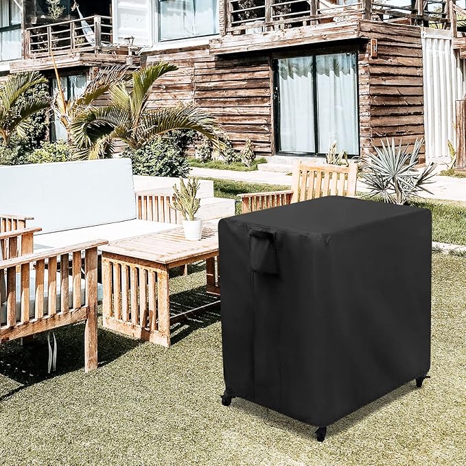Kingling Outdoor Table Cover for Patio Cart Table, Waterproof Outdoor Grill Prep Table Cover Prep Cart Table Cover - 32" L x 27" W x 30" H