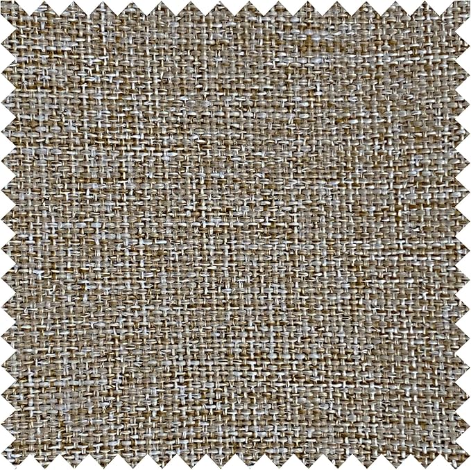 Macochico Pinch Pleated Blackout Linen Curtains 96 Inches Long 100% Light Blocking Burlap Curtains for Bedroom Living Room Thermal Window Panels with Tieback 72”Wx96”L Taupe 1 Panel
