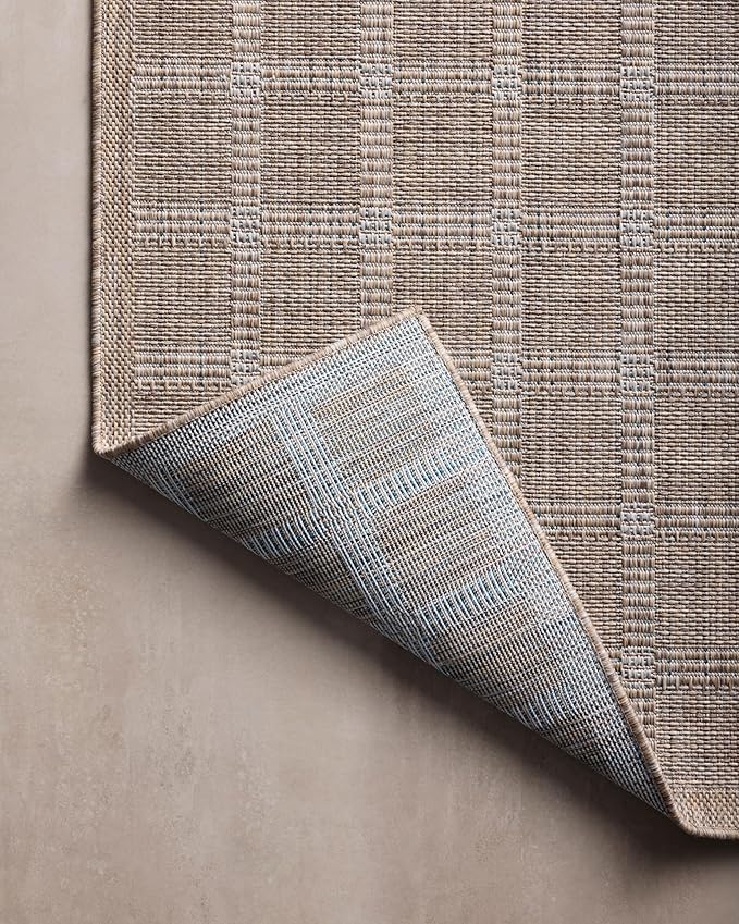Loloi Amber Lewis Topanga Collection TOP-01 Natural/Bone 6'-7" x 9'-4" Indoor/Outdoor Area Rug