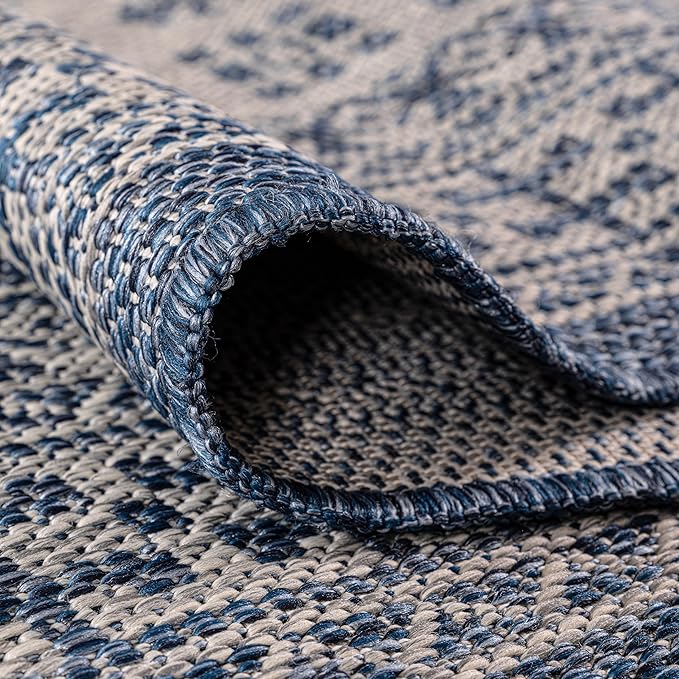 Keen Home Design Terrace Outdoor Area Rug - 10x14 Washable Indoor/Outdoor Rug for Patio, Kitchen, Balcony, Beach, Garden, Deck and Porch, Size: 10'x14'