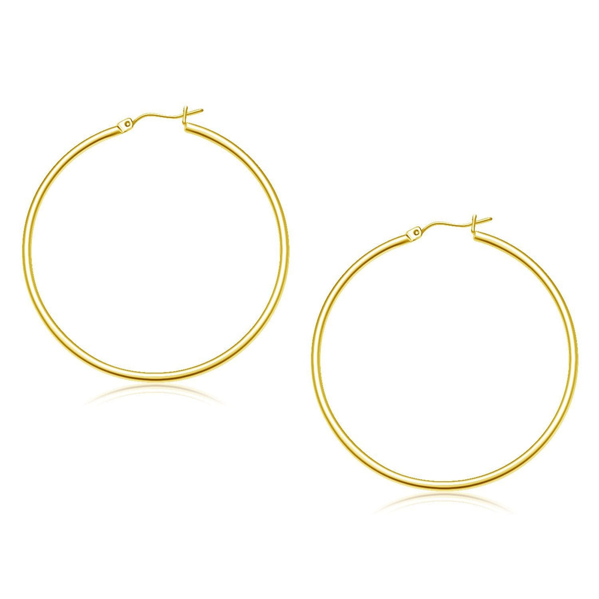 Créoles en or jaune 10 carats poli (45 mm)