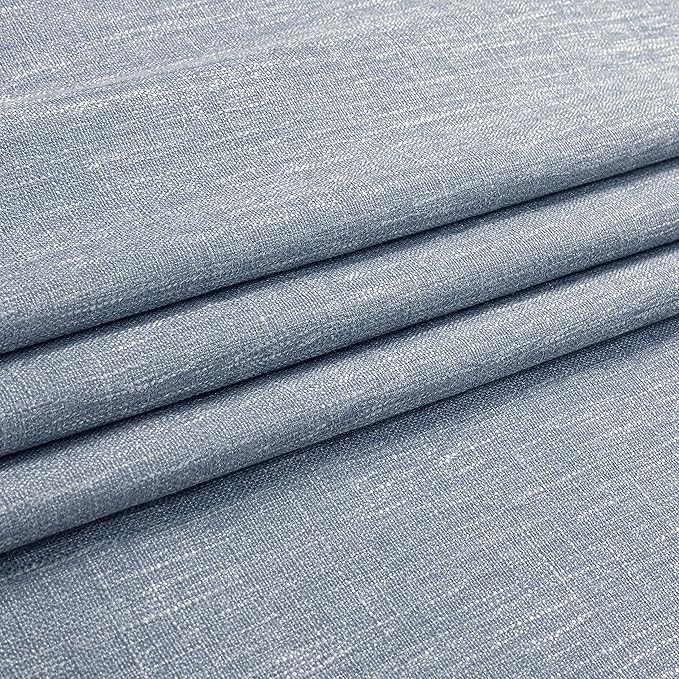 Vision Home Chambray Blue Full Blackout Curtains Pinch Pleated Room Darkening Window Curtains 72 inch for Living Room Bedroom Thermal Insulated Pinch Pleat Drapes with Hooks Back Tab 2 Panel 40"Wx72"L