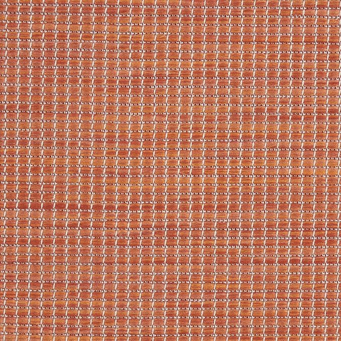 Nourison Positano Indoor/Outdoor Terracotta 9' x 12' Area Rug, Easy- Cleaning, Non Shedding, Bed Room, Living Room, Dining Room, Backyard, Deck, Patio (9x12)