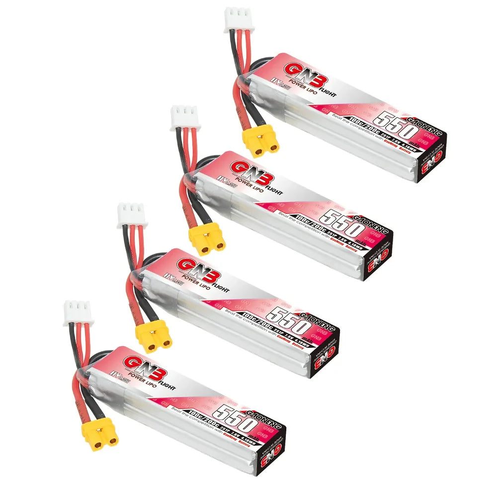 GNB 2S 7.6V 550mAh 100C/200C HV Lipo Battery For Happymodel FPV Racing Cine Whoop BetaFPV RC Drone With XT30U-F Plug