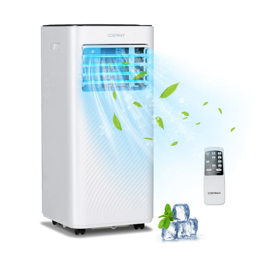 10000 BTU 4-in-1 Portable Air Conditioner with Dehumidifier and Sleep Mode-Black