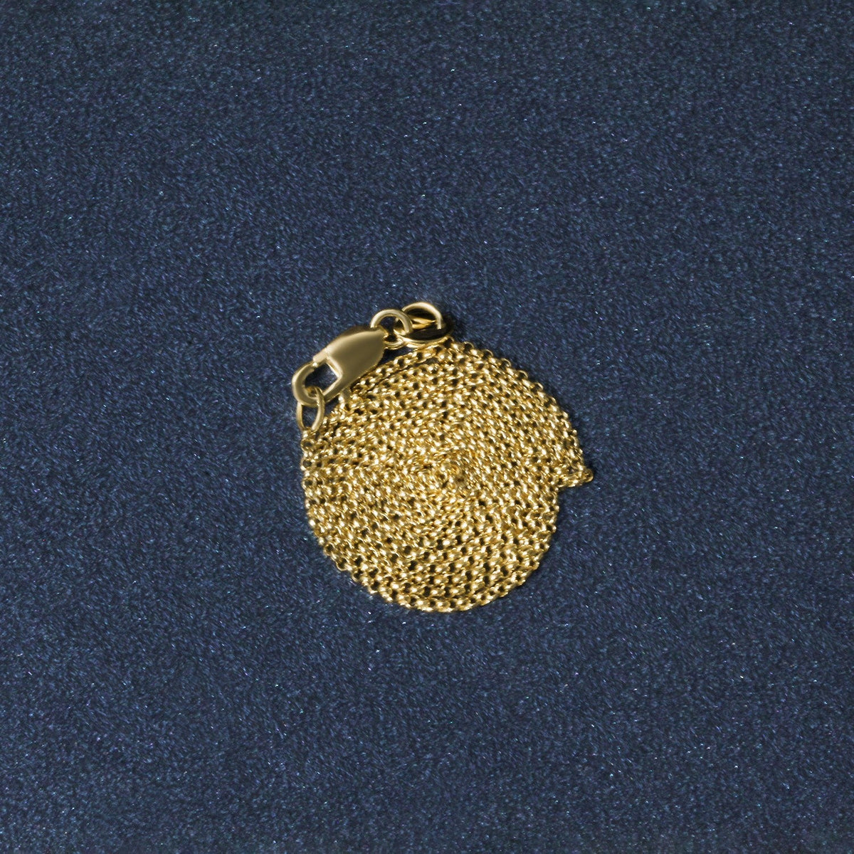 Chaîne Rolo en or jaune 14 carats, taillée au diamant, 1,1 mm