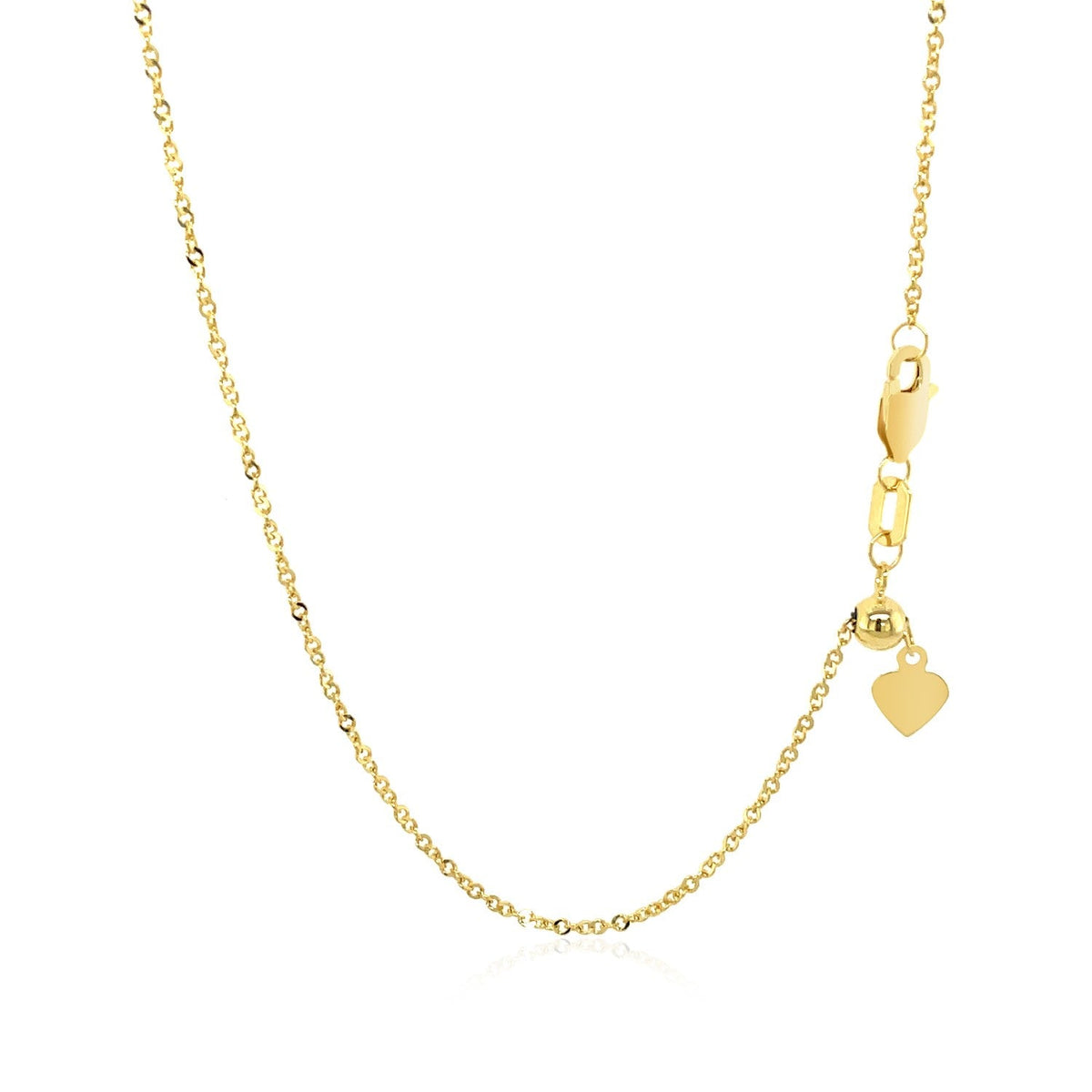 Chaîne ajustable Singapour en Or Jaune 14k (1.40 mm)