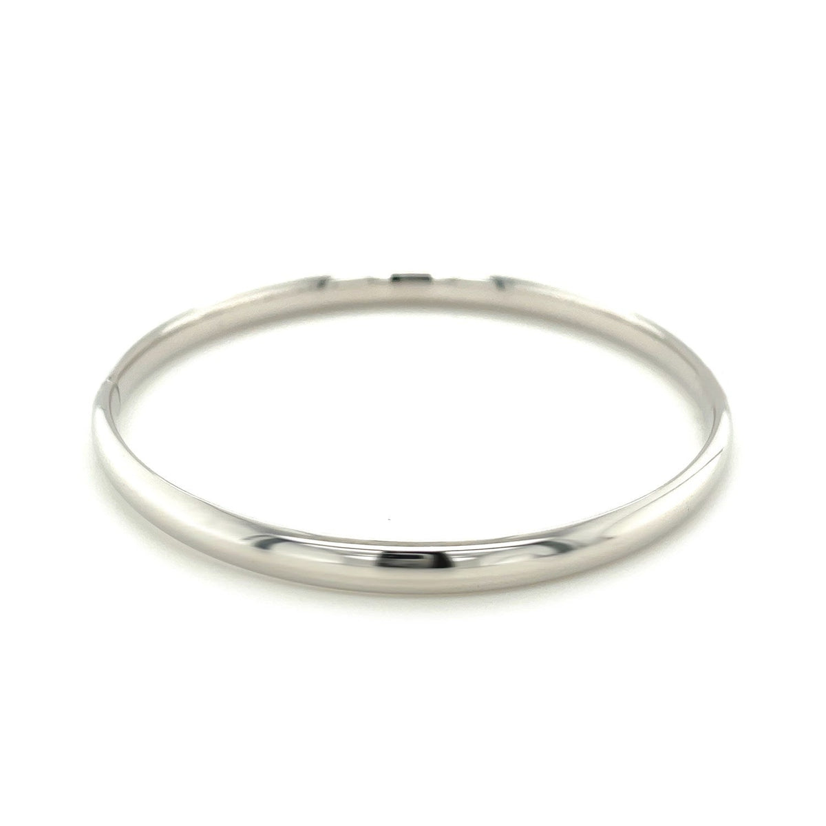 Bracelet jonc classique en or blanc 14 carats (5,0 mm)