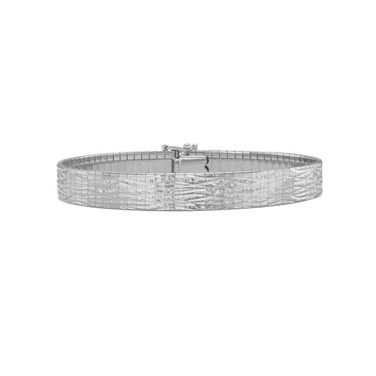 Bracelet Glacier en or blanc 14 carats (8,10 mm)