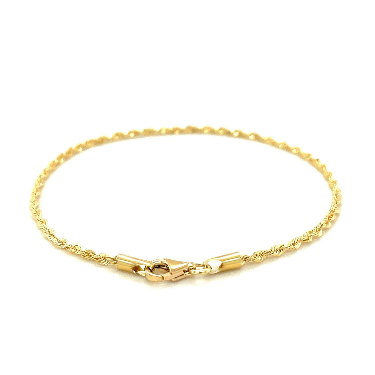 Bracelet corde uni à facettes en or jaune 10k de 2,0 mm