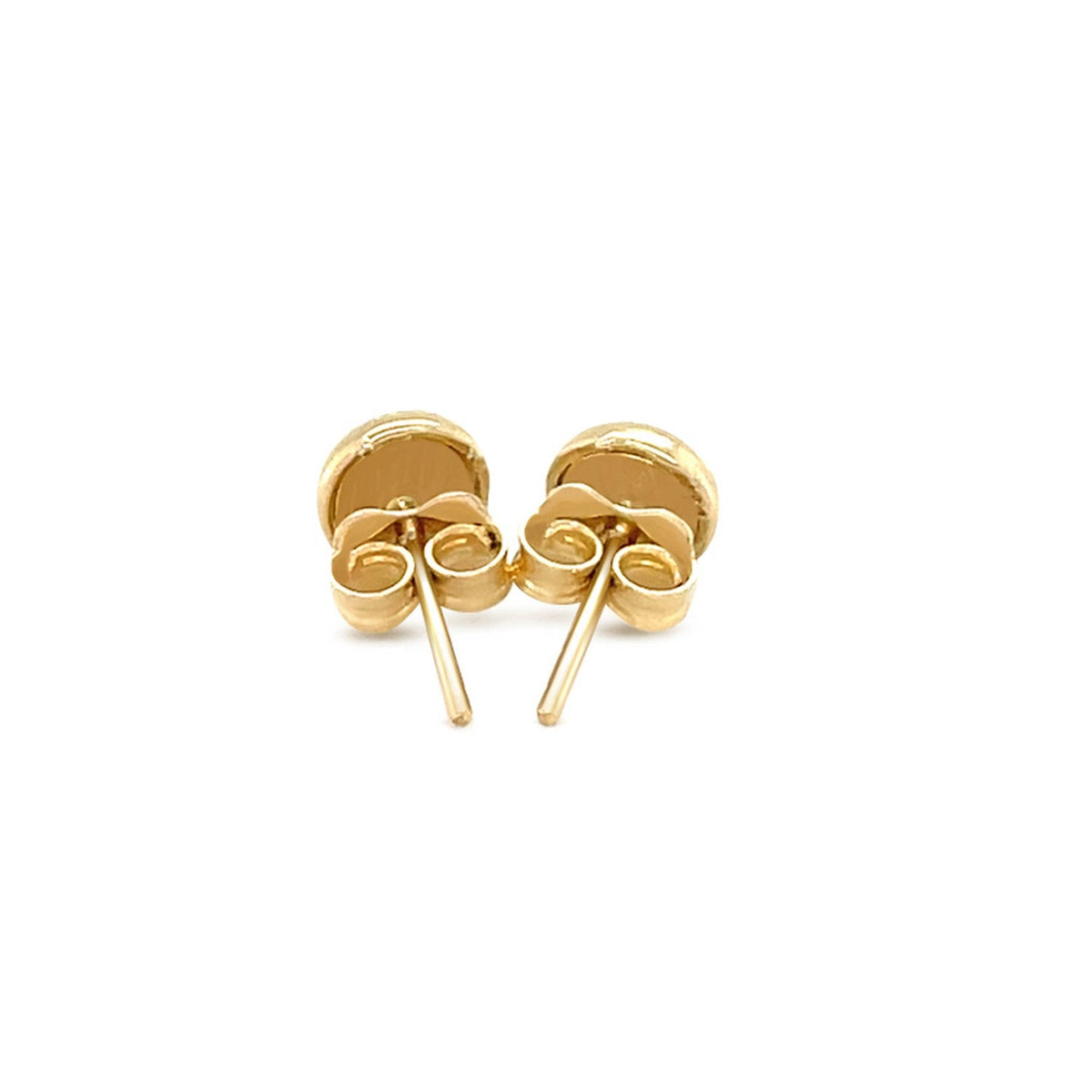 Boucles d'oreilles clous cercle texturé en or jaune 14 carats