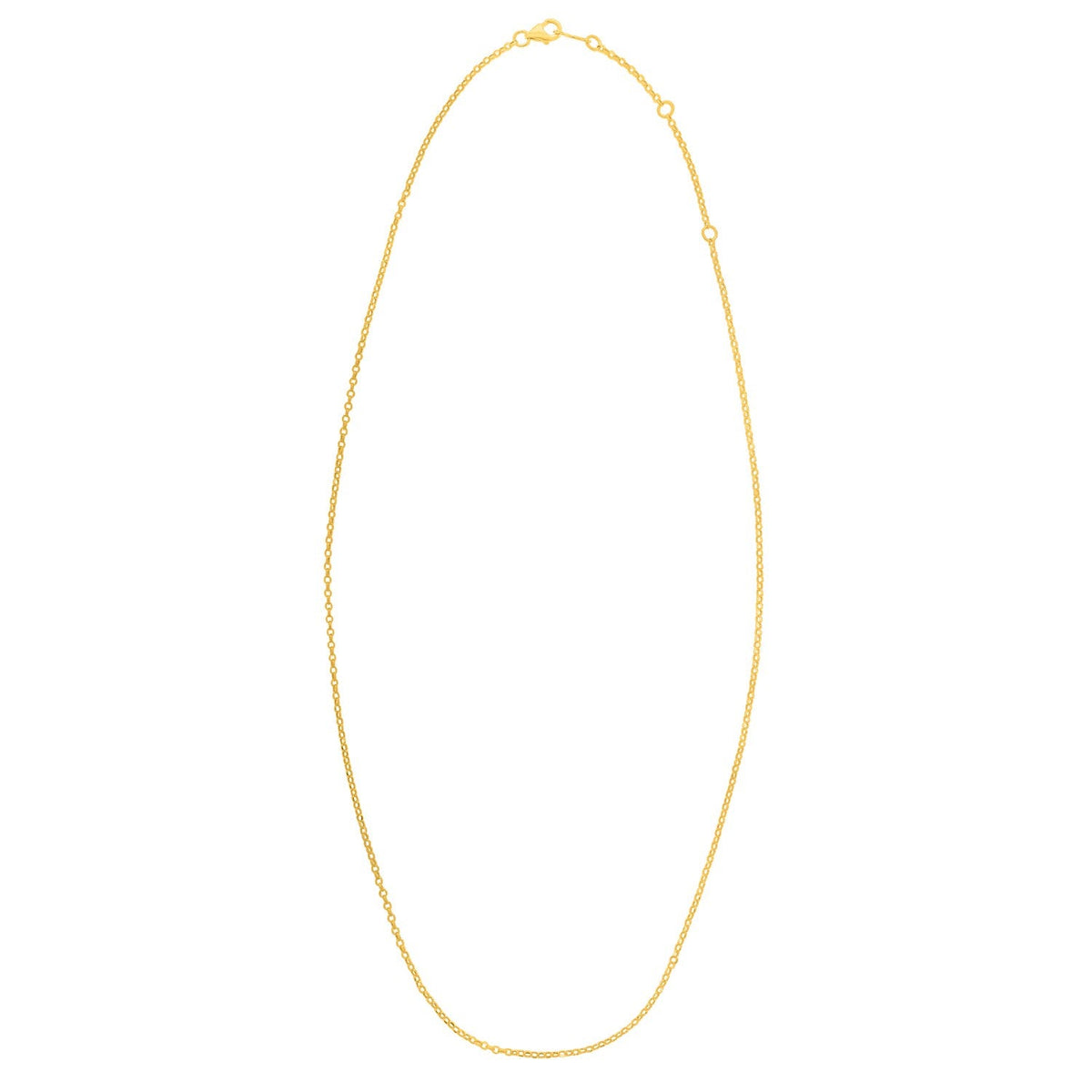 Chaîne réglable double en or jaune 14 carats (1,40 mm)