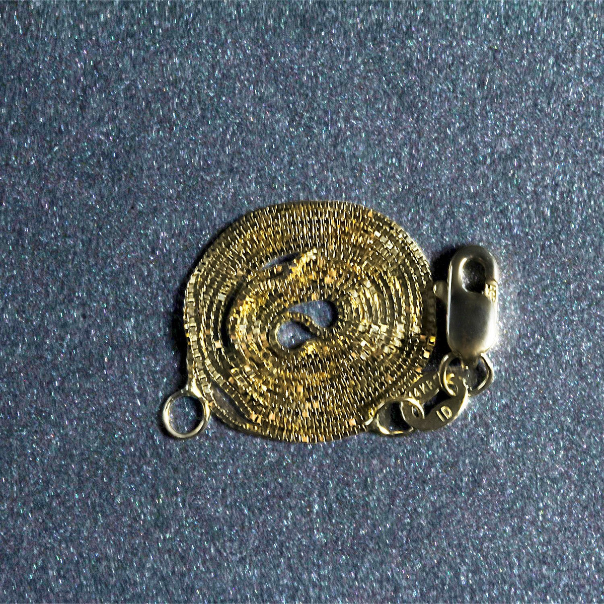 Chaîne maille forçat classique en or jaune 14 carats, 0,45 mm