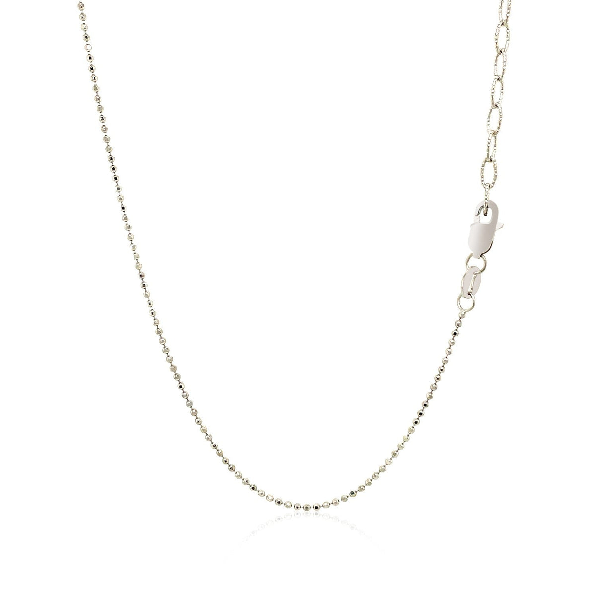 Collier en or blanc 14 carats avec charms diamants ronds
