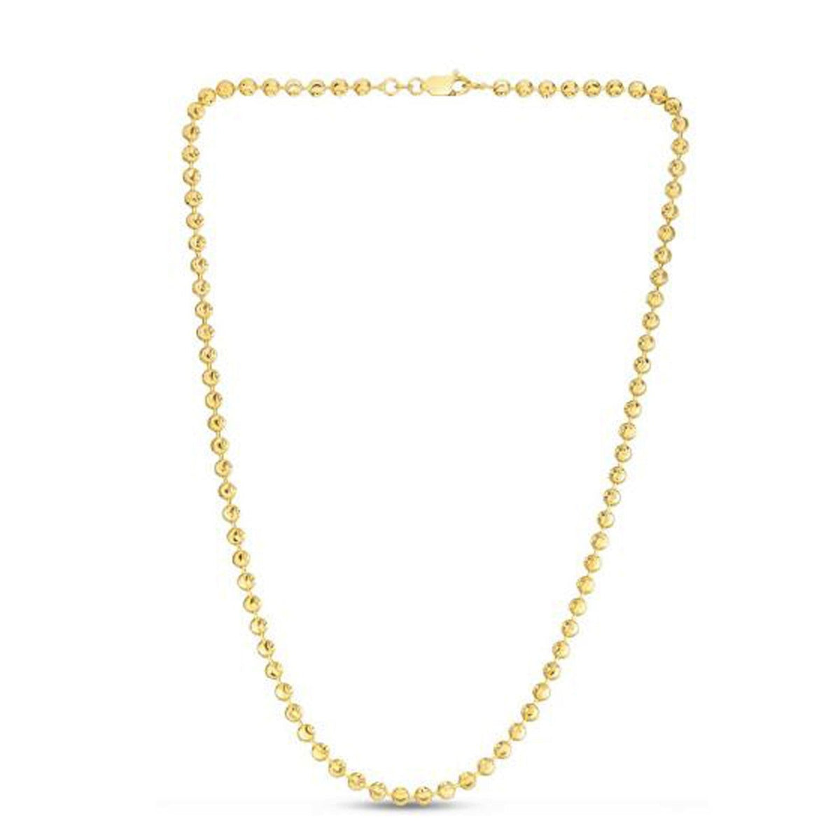 Chaîne billes taille diamant en or jaune 14 carats (4,00 mm)