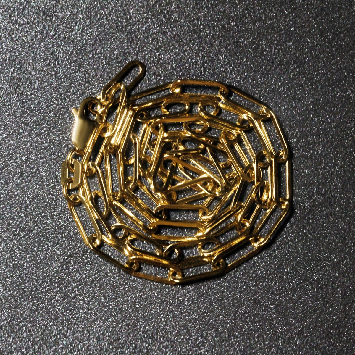 Chaîne trombone large en or jaune 14 carats (3,3 mm)