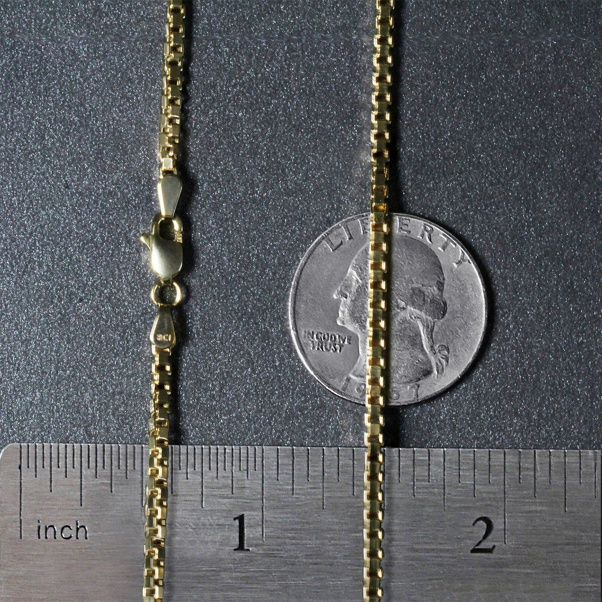 Chaîne gourmette semi-pleine en or jaune 14 carats de 2,0 mm