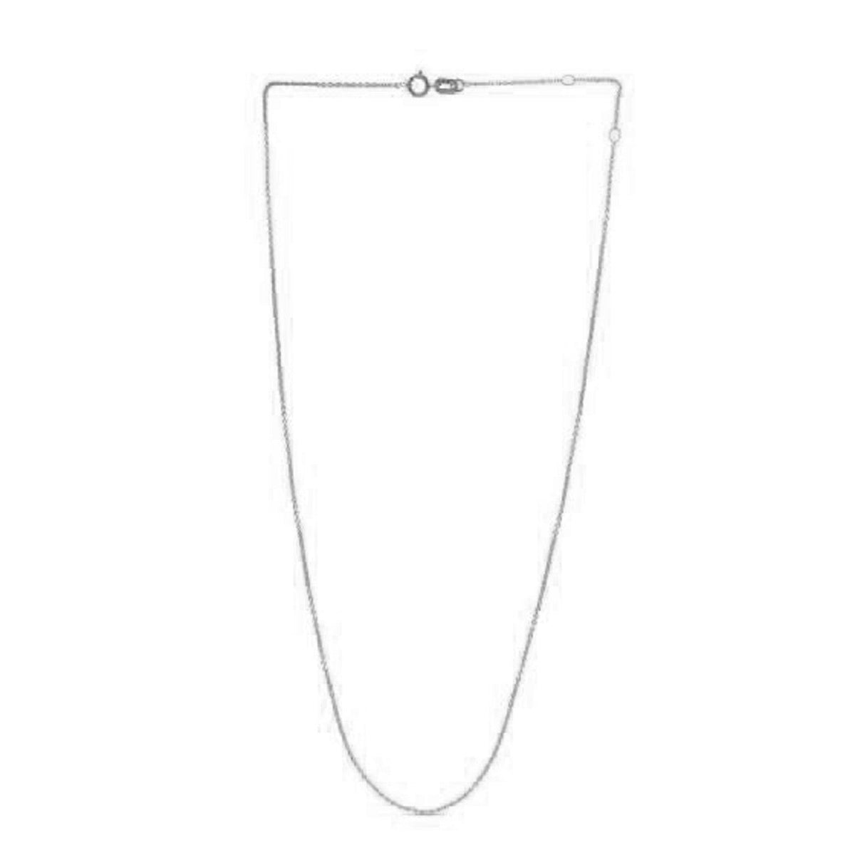 Chaîne à maillons réglable en or blanc 14 carats (0,97 mm)