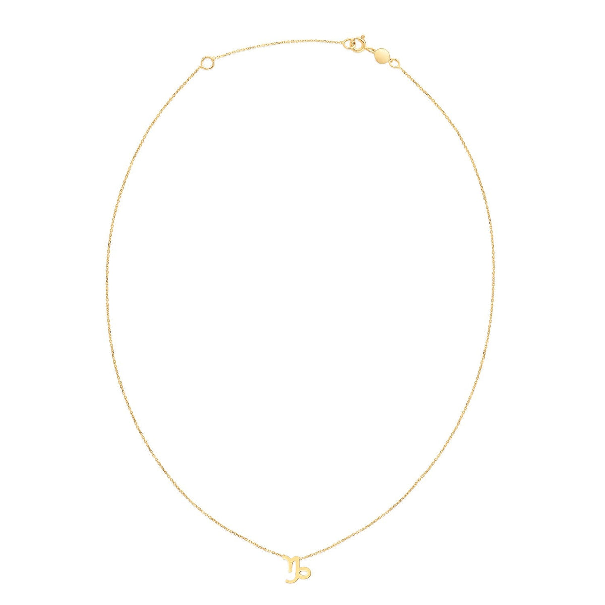 Collier Capricorne en or jaune 14 carats