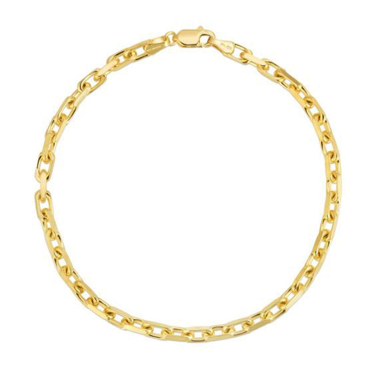 Bracelet en chaîne câble française en or jaune 14 carats (3,60 mm)