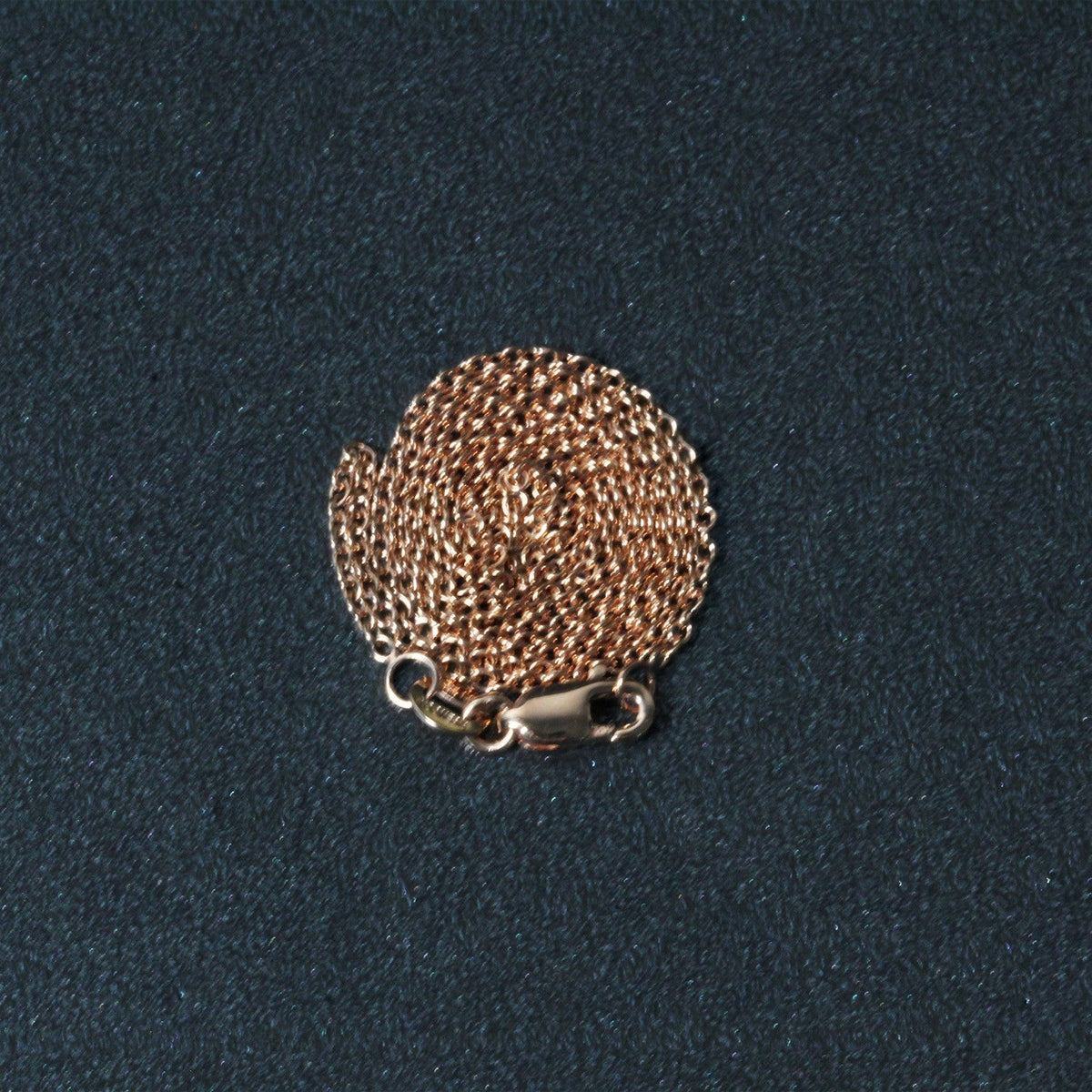 Chaîne maille forçat ronde or rose 14 carats (1,25 mm)