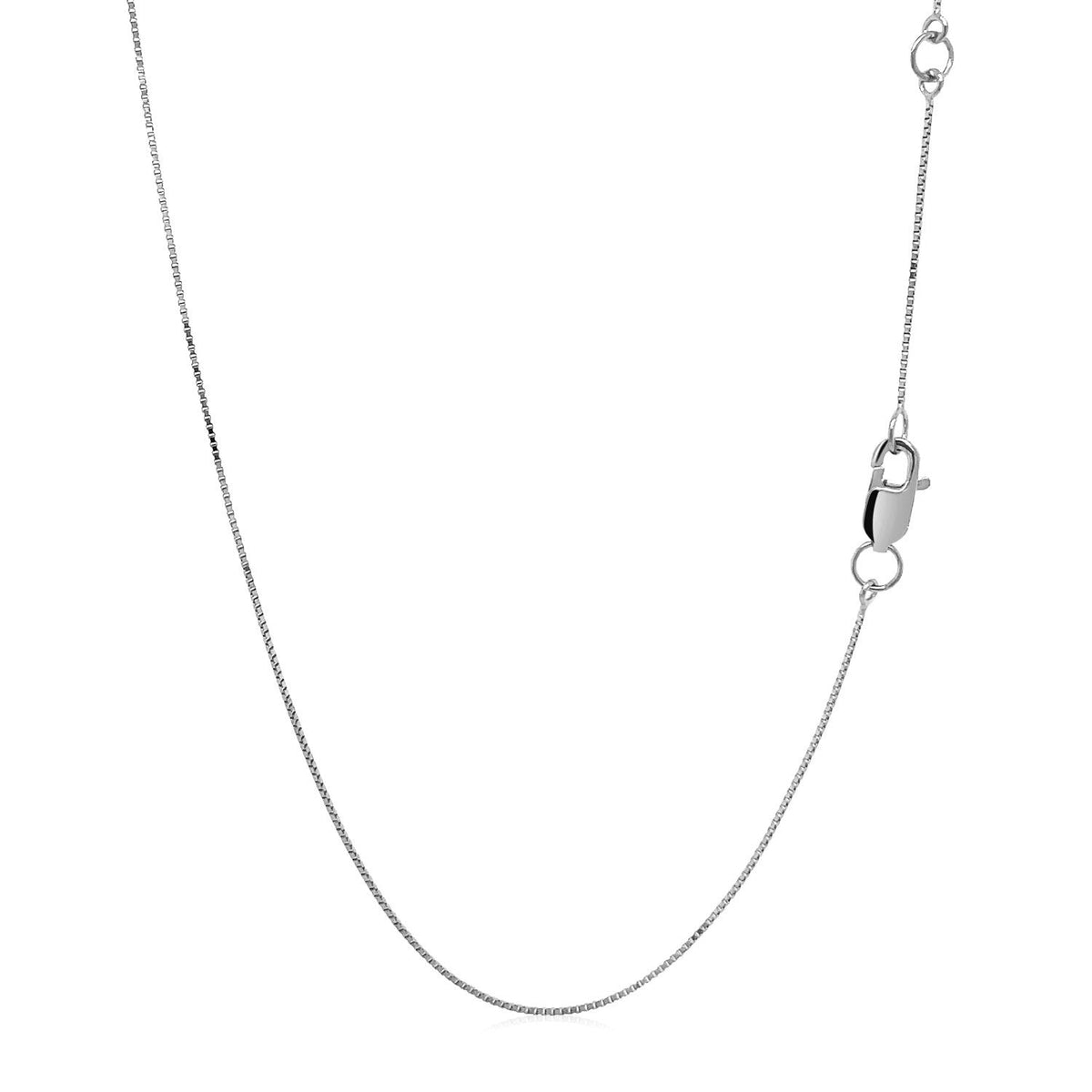 Chaîne maille vénitienne extensible double en or blanc 14 carats (0,6 mm)