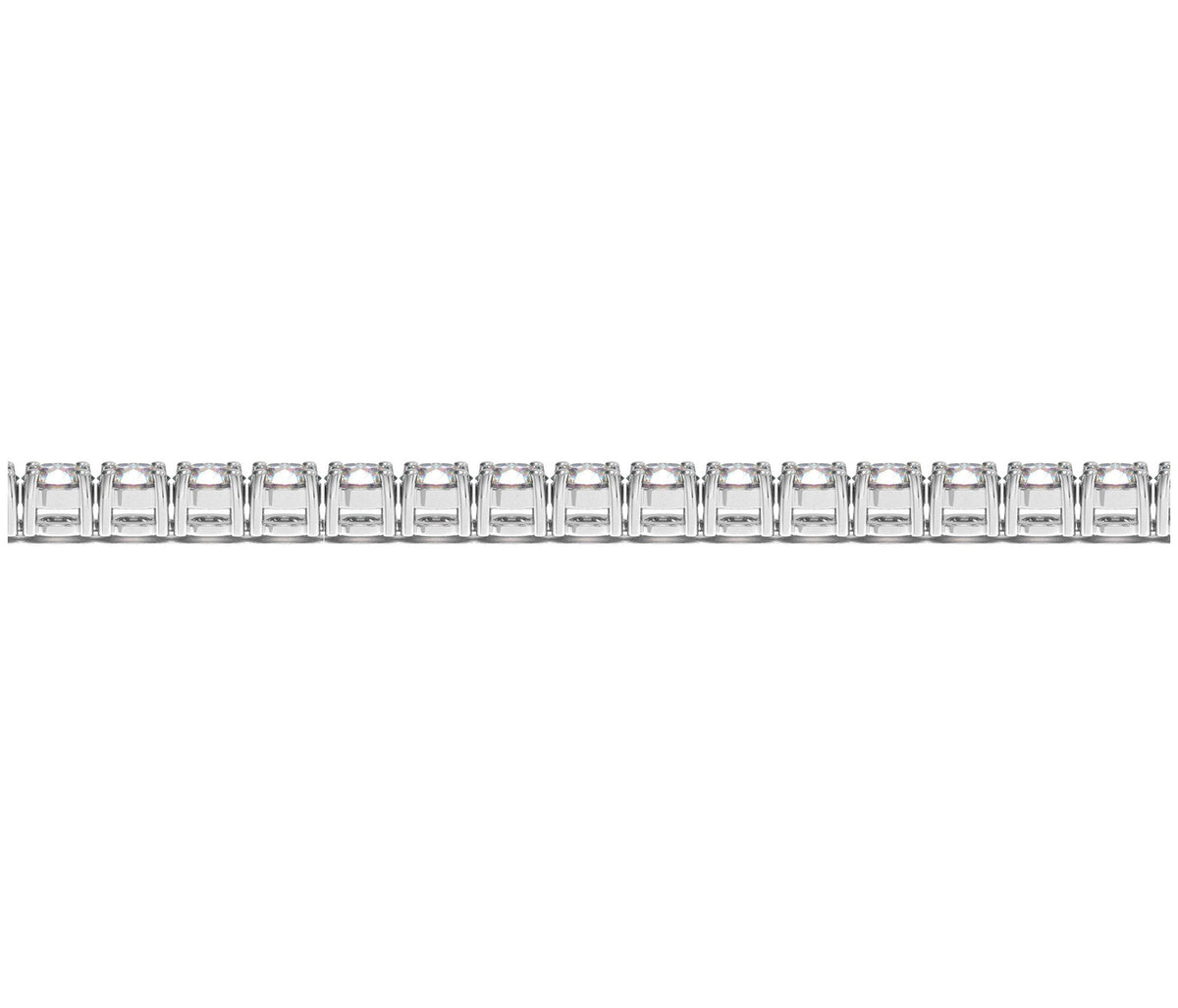 Bracelet tennis avec diamants ronds de laboratoire en or blanc 14 carats (8 carats au total F/G VS2/SI1)