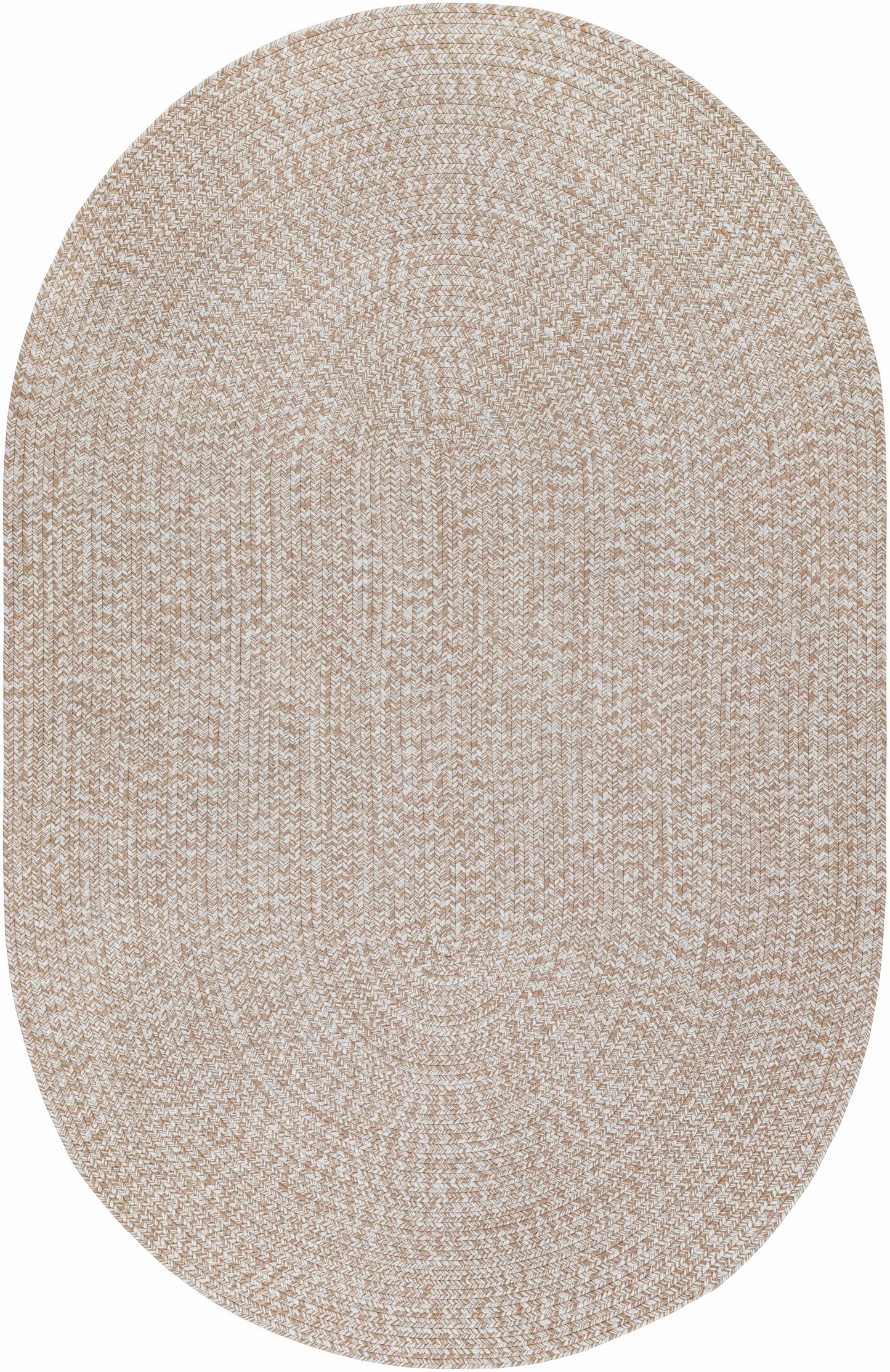 Cream Braided Faux Jute Outdoor Rug